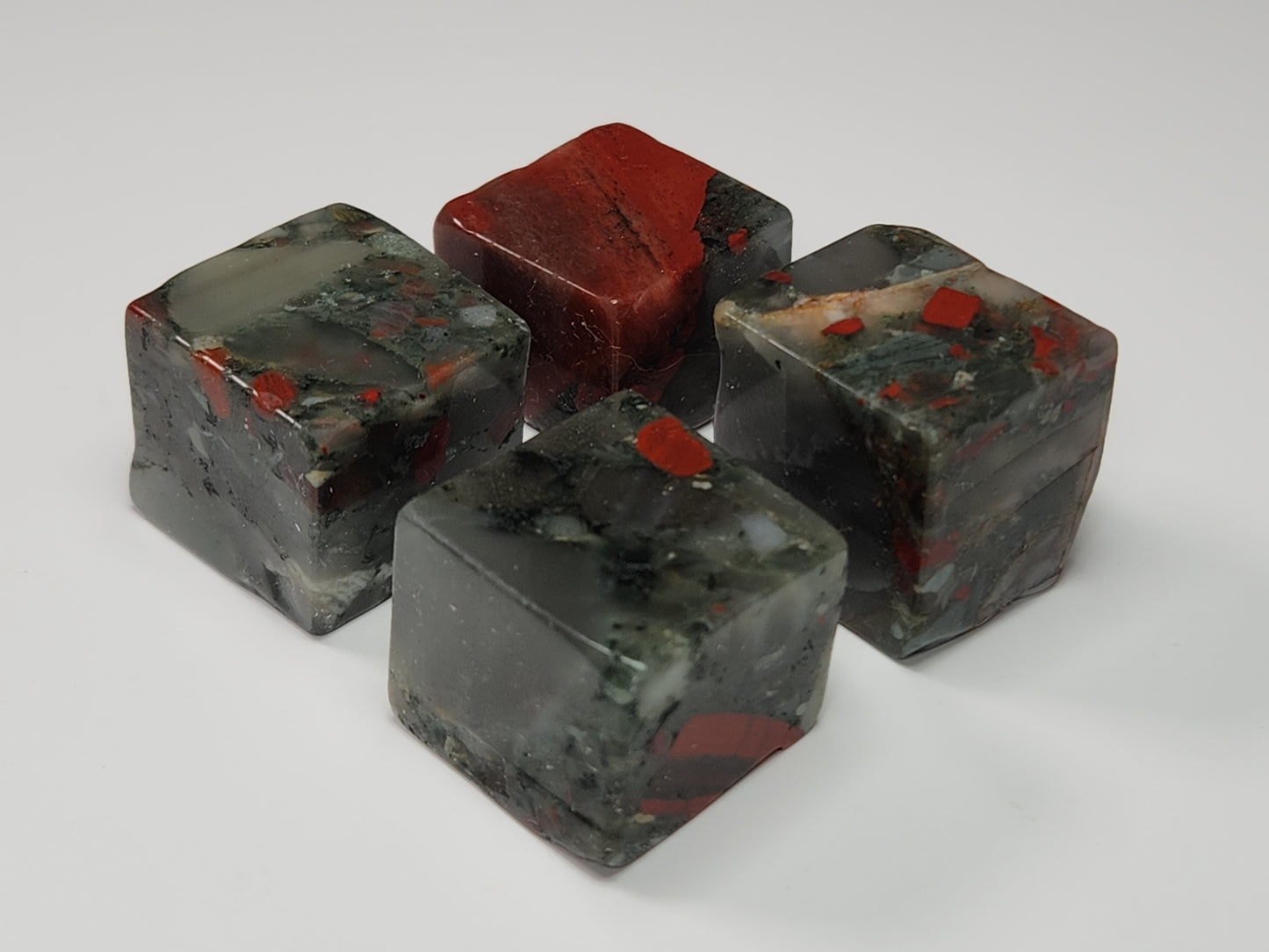 African Bloodstone Gemstone Cube