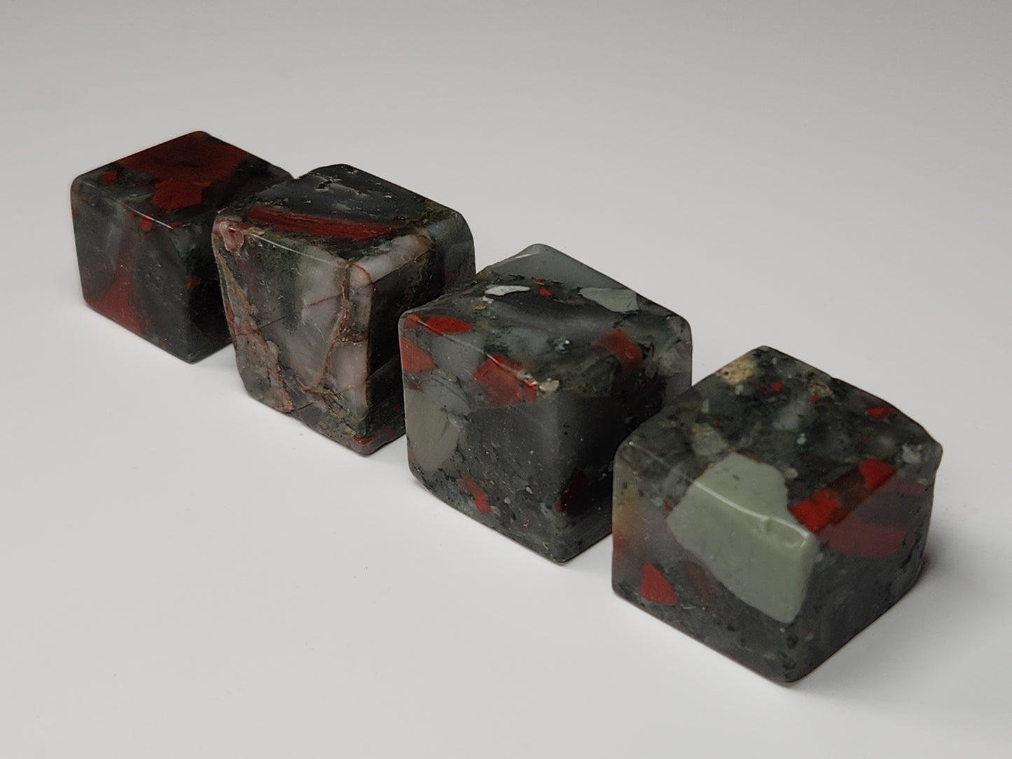 African Bloodstone Gemstone Cube