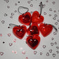 Red Hearts filled with a Crystal Heart