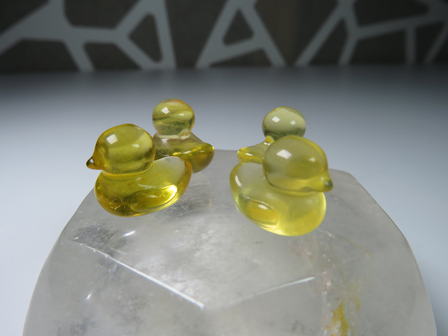 Yellow Fluorite Crystal Duck, Crystal Yellow Duckie