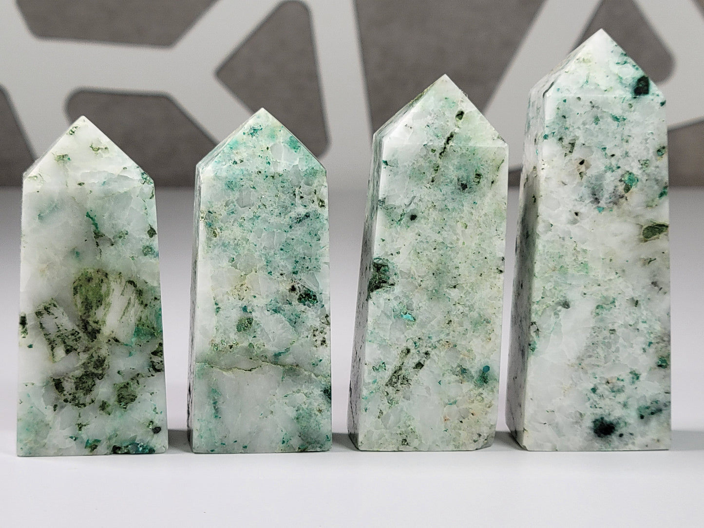 Phoenix Crystal towers-Malachite, Turquoise, Chrysocolla, Azurite & Quartz