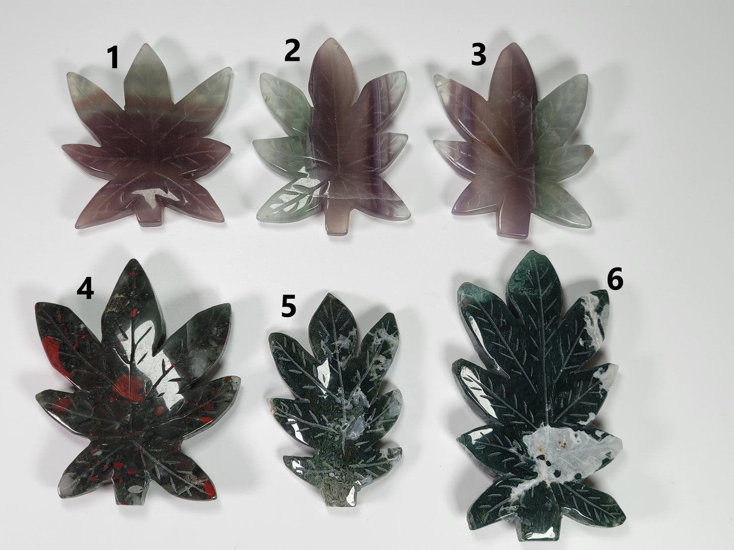 Crystal Leaf, Hemp Gemstone Leaf, Crystal Maple Leaf, Oak Leaf