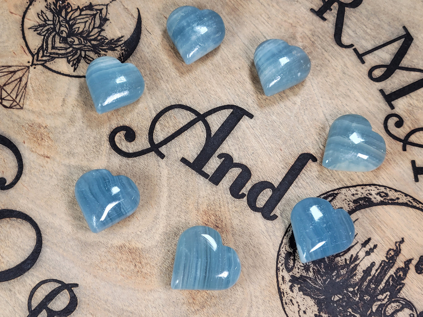 Blue Onyx Crystal Heart