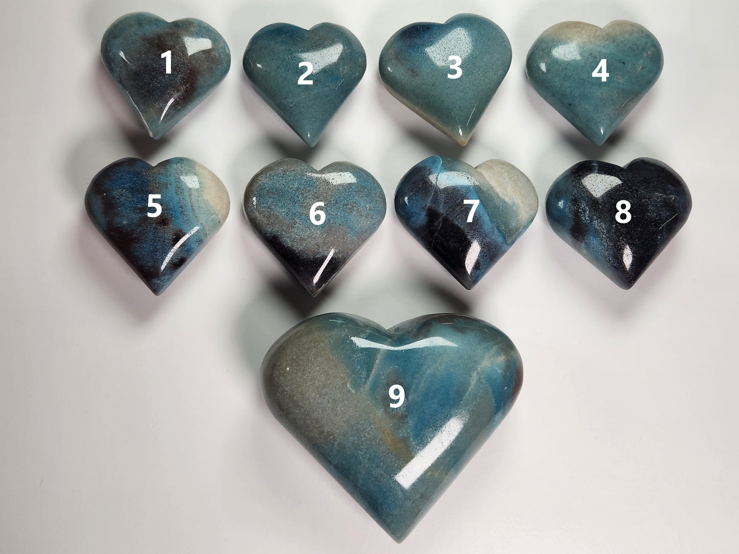 Troilite Gemstone Hearts