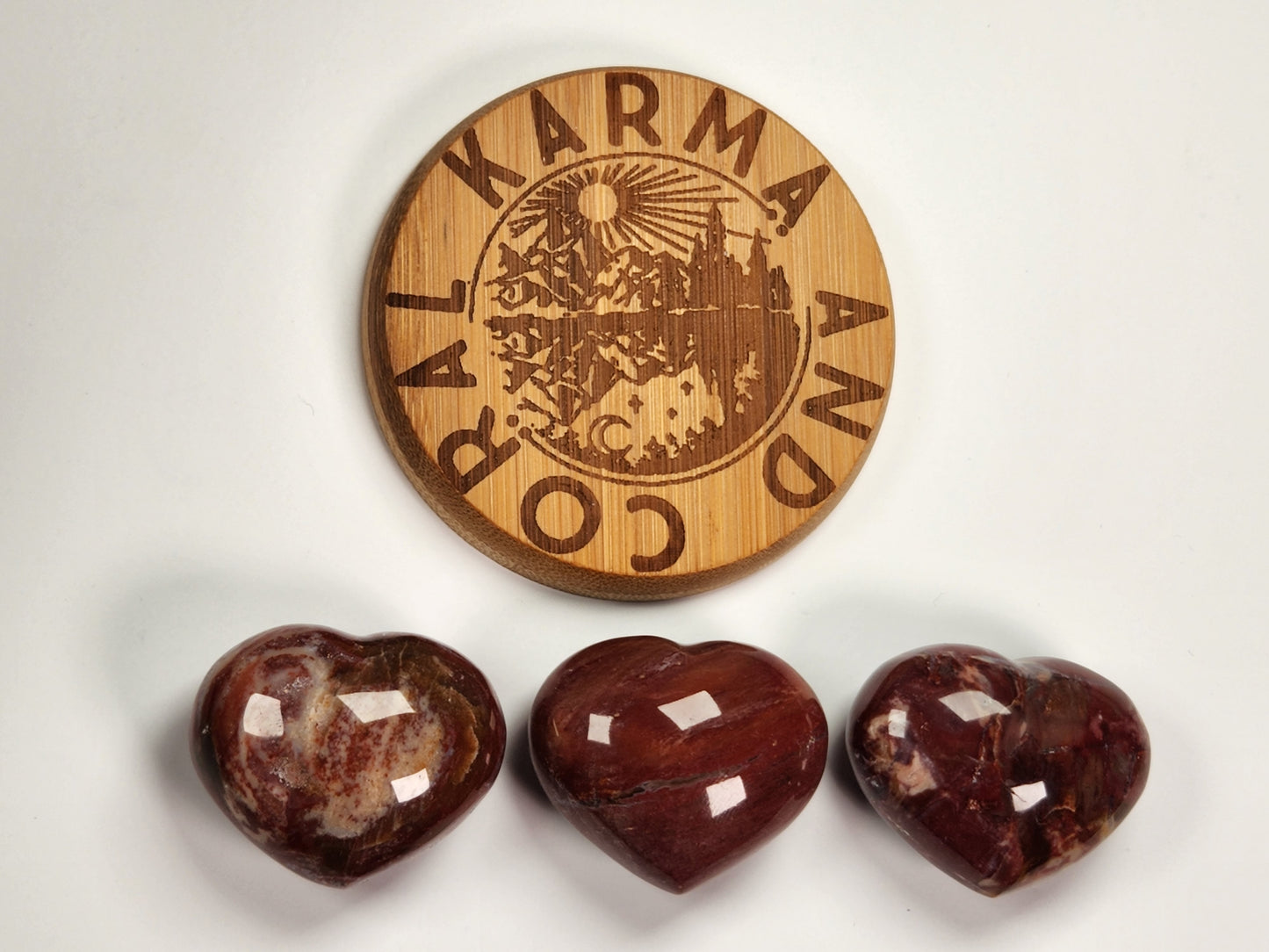 Petrified Wood hearts