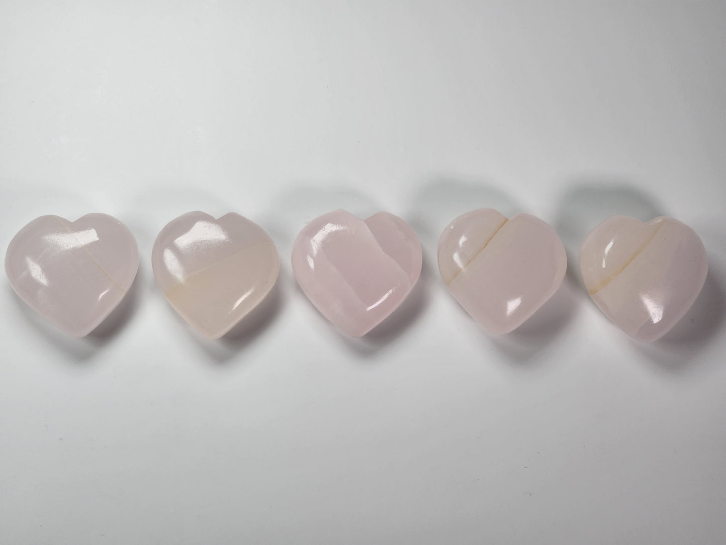 Mangano Calcite Gemstone Hearts