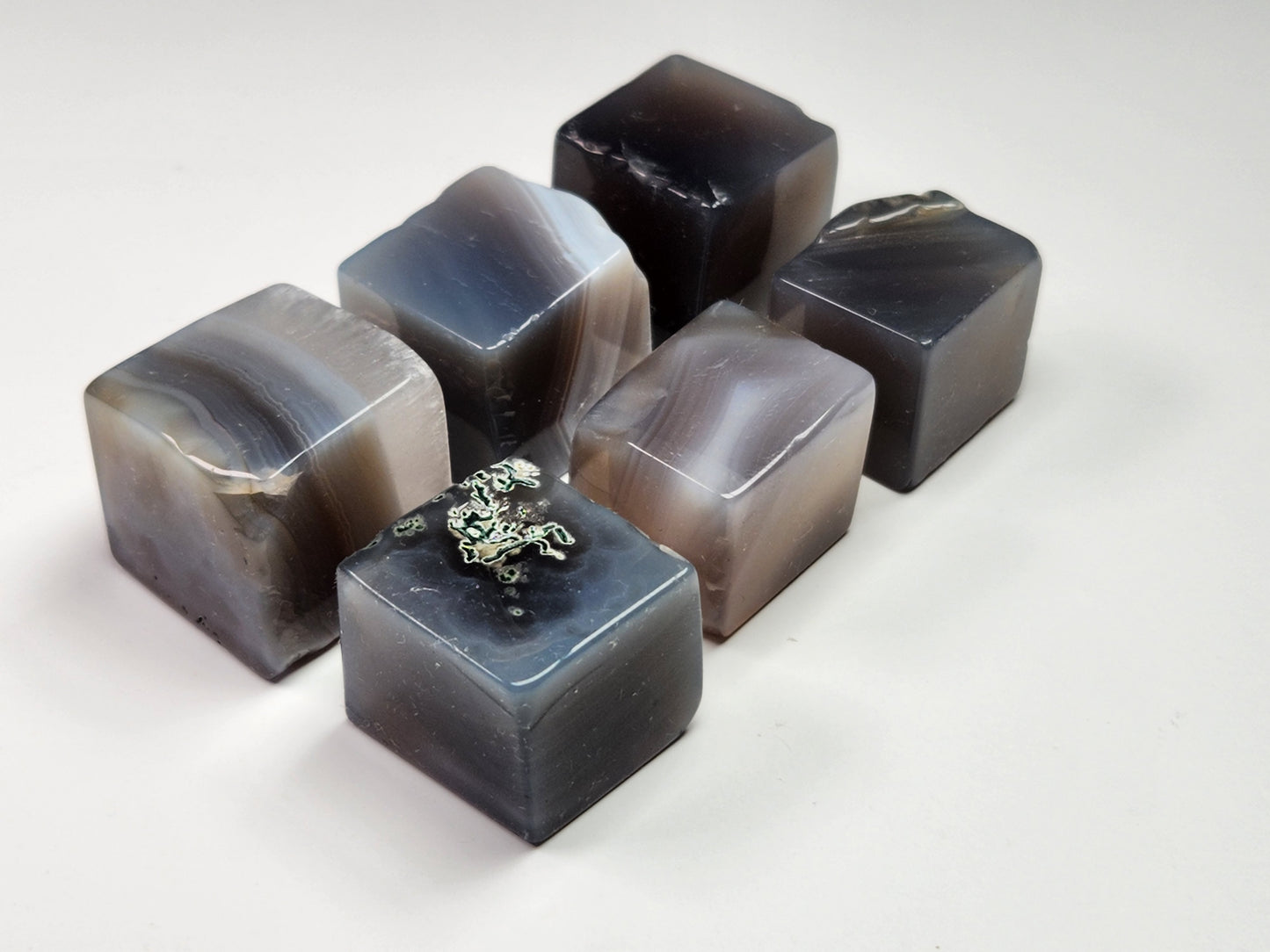 Gray Agate Gemstone Cube