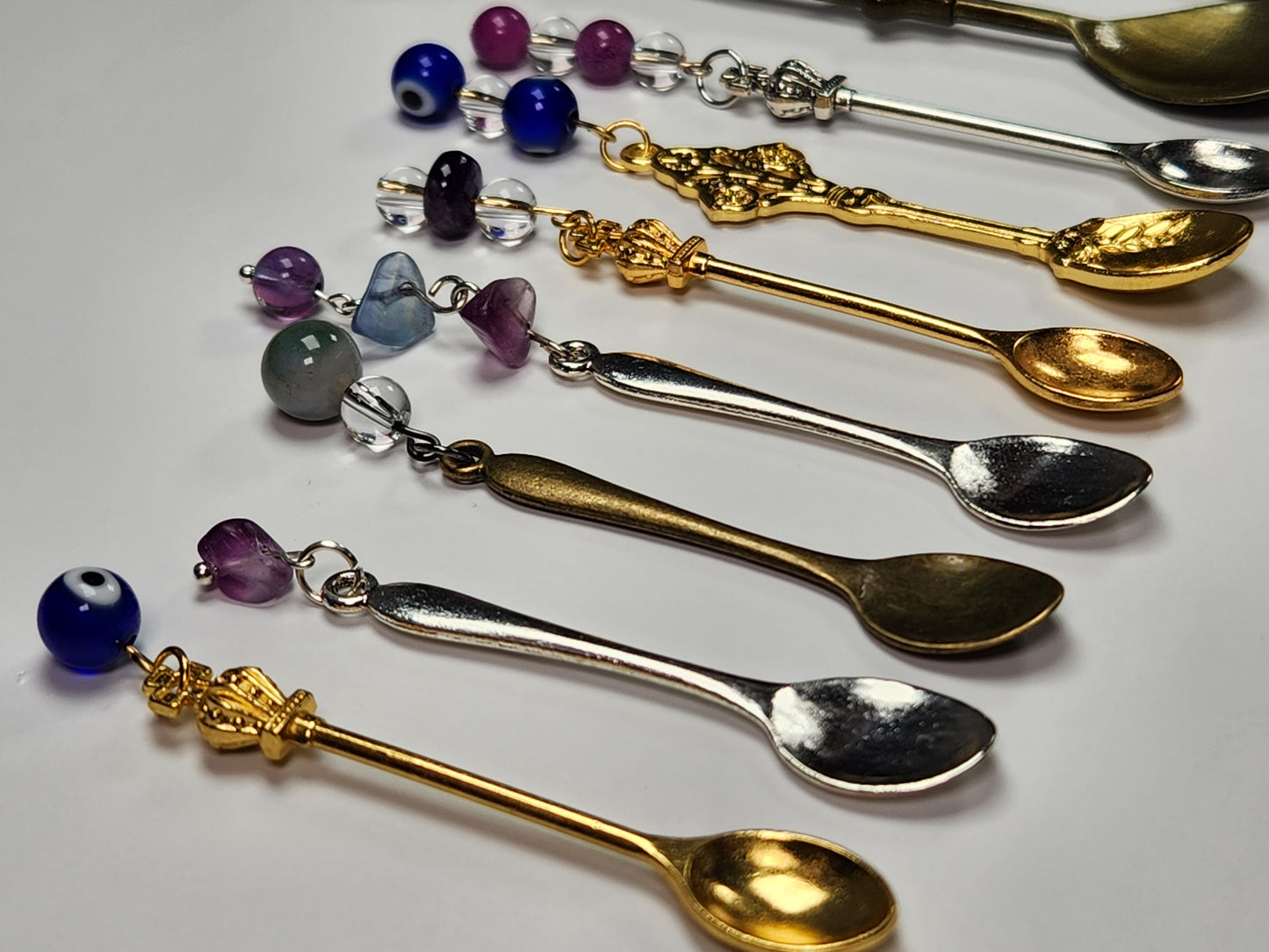 Gemstone Teaspoons, Crystal Spoons, Herb Spoons