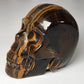 XL Tigers Eye Gemstone Skull