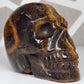 XL Tigers Eye Gemstone Skull